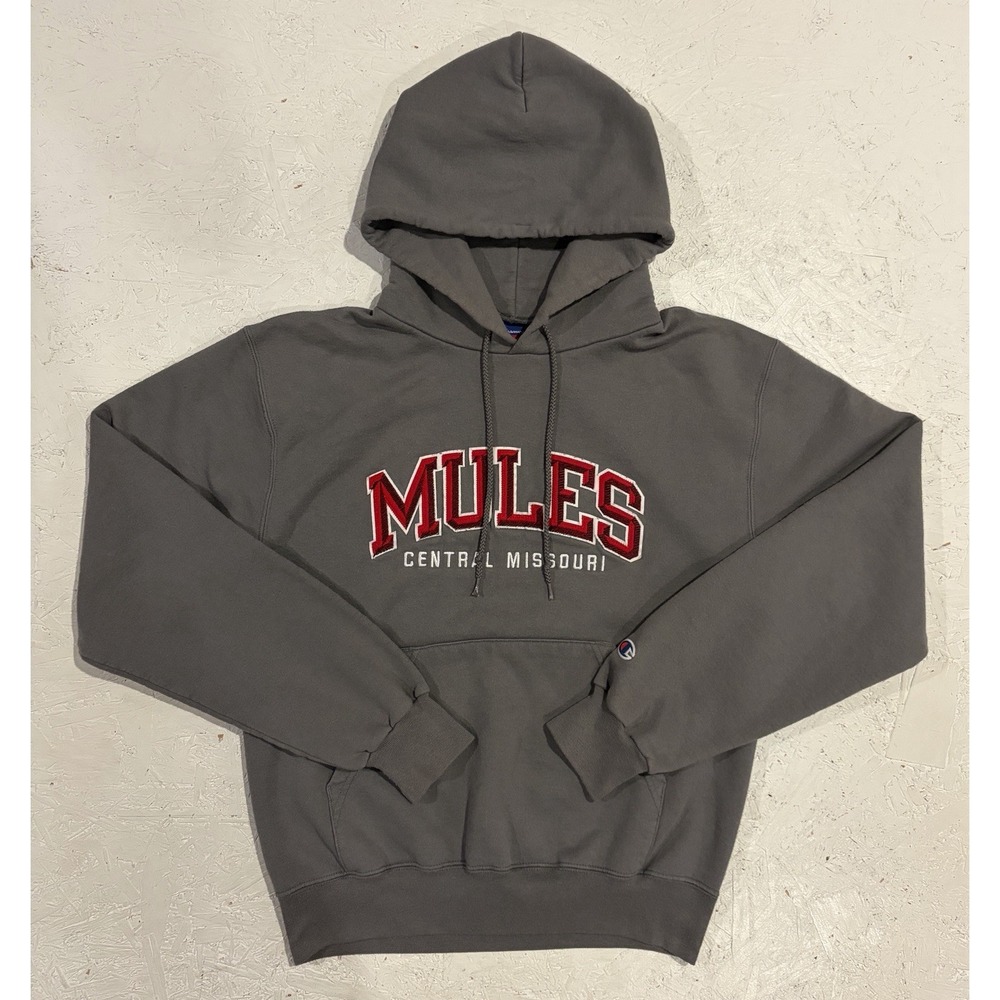 Vintage Champion UCM Mules Sweatshirt Hoodie Men's S University Central Missouri
